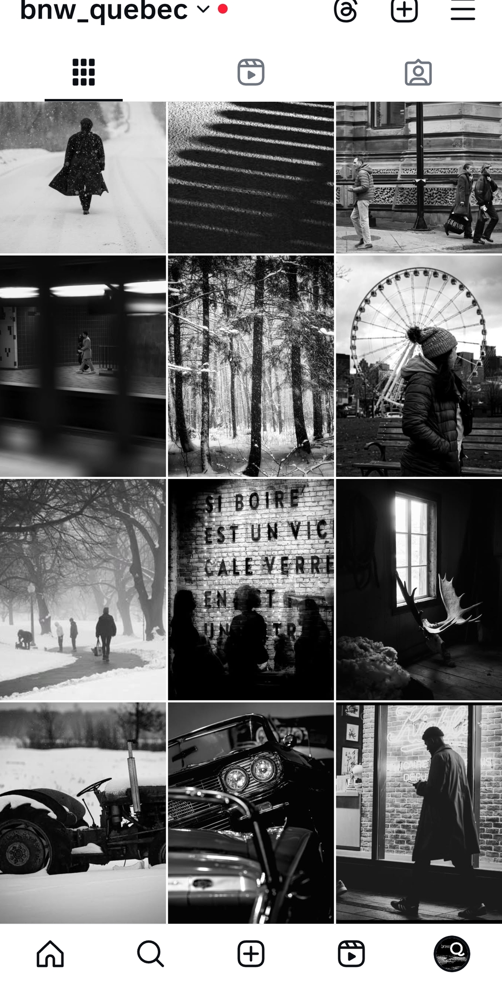 Capture d'écran Instagram